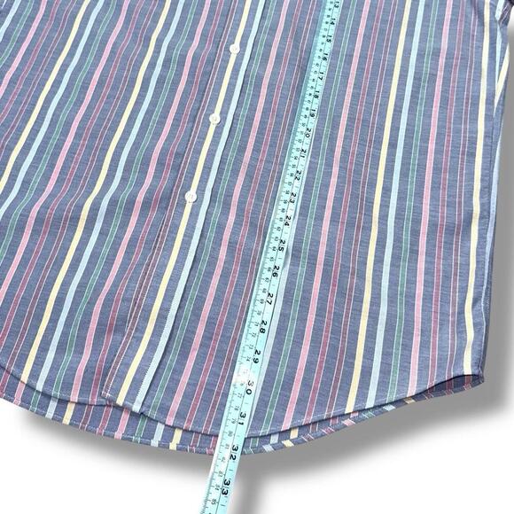 Brooks Brothers 346 Multicolor Stripe Original Polo Shirt M Cotton USA Colorful - Picture 8 of 9